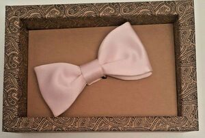 Mens Pink Bow Tie Pre-Tied Silk Classic Formal Luxury Wedding Prom Structured